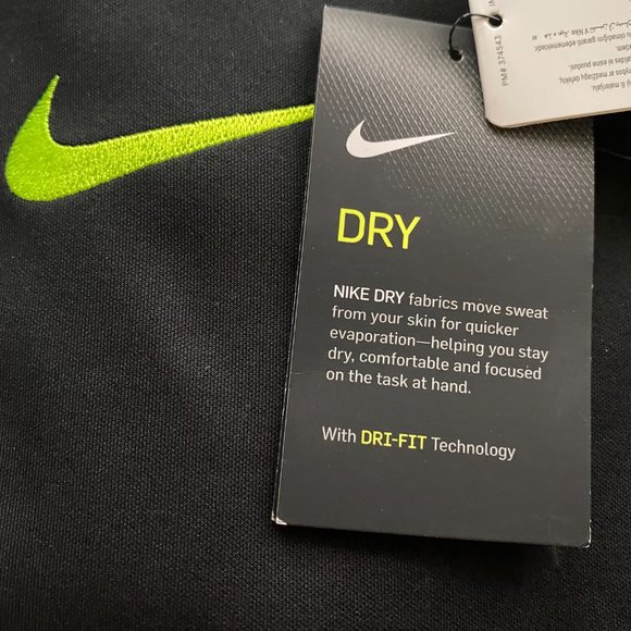 Nike Dri-Fit  Black and Neon half zip Pullover Size M - Picture 7 of 9